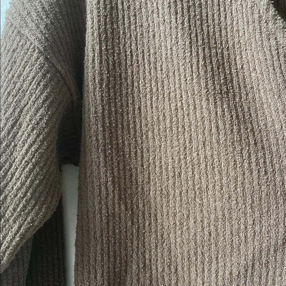 Top Shop Taupe Ribbed Knit Crop Top - Picture 5 of 5